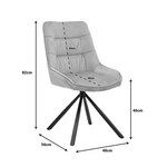 Καρέκλα Wori Pakoworld Μπεζ Βελούδο-Πόδι Μαύρο Μέταλλο 48x56x82εκ