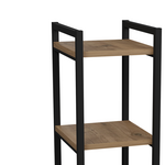 Επιδαπέδια Ραφιέρα Harvey Pakoworld Μαύρο Μέταλλο και Μελαμίνη σε Φυσική Απόχρωση 33x28x70εκ