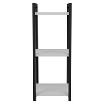 Επιδαπέδια Ραφιέρα Harvey Pakoworld Μαύρο Μέταλλο και Μελαμίνη σε Λευκή Απόχρωση 33x28x70εκ