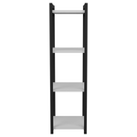 Επιδαπέδια Ραφιέρα Harvey Pakoworld Μαύρο Μέταλλο και Μελαμίνη σε Λευκή Απόχρωση 33x28x100εκ