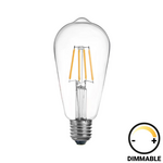 Λαμπτήρας led St64 Bulb Pakoworld Dimmable 4w e27 Clear
