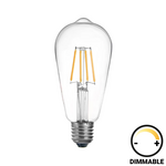 Λαμπτήρας led St64 Bulb Pakoworld Dimmable 8w e27 Clear