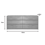 Συρταριέρα Kuanger Pakoworld mdf σε Φυσική Απόχρωση 120x40x70εκ