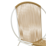 Καρέκλα Dapper Pakoworld Λευκό Μέταλλο-pe Φυσικό 64.5x74.5x76εκ