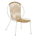 Καρέκλα Dapper Pakoworld Λευκό Μέταλλο-pe Φυσικό 64.5x74.5x76εκ