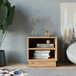 Κομοδίνο Mason Pakoworld Μελαμίνης σε oak Απόχρωση 40x32x40εκ