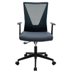 Καρέκλα Γραφείου Διευθυντή Ghost Pakoworld με Ύφασμα Mesh Χρώμα Μαύρο - Γκρι