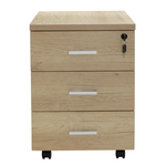 Συρταριέρα Τροχήλατη Lotus Pakoworld 3ων Συρταρίων Φυσικό-Ανθρακί Χρώμα 40x47x55εκ