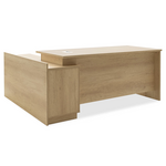 Γραφείο Εργασίας Επαγγελματικό Amazon Pakoworld Δεξιά Γωνία Χρώμα Sonoma 180x160x76εκ