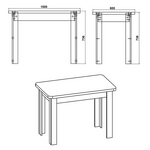 Τραπέζι Celeste Pakoworld Καρυδί 100x60x73.5εκ