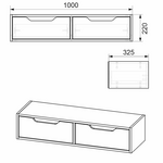 Κονσόλα-Τουαλέτα Alberto Pakoworld Κρεμαστή Wenge 100x32.5x22εκ