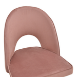 Σκαμπό Μπαρ Casenio Pakoworld Σάπιο Μήλο Βελούδο-Πόδι Μαύρο με Χρυσό Μέταλλο 48x50x117εκ