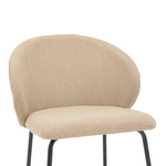 Καρέκλα Olympian Pakoworld Ύφασμα σε Μπεζ Απόχρωση με Μαύρο Μεταλλικό Πόδι 50x55x83εκ