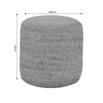 Σκαμπό Ovious Inart Μπεζ 100% Γιούτα 40x40x40εκ