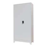 Ντουλάπα-Στήλη με Μεταλλικά Πόδια Zogi Pakoworld Ανοιχτό Γκρι Αλουμίνιο 90x45x190εκ