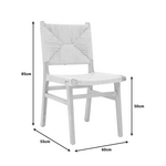 Καρέκλα Arten Pakoworld Σχοινί-Rubberwood σε Φυσική Απόχρωση 60x55x85εκ