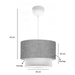 Φωτιστικό Οροφής Fersa Pakoworld Γκρι-Κρεμ Φ30x20εκ