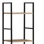 Βιβλιοθήκη Azuel Pakoworld Φυσικό-Μαύρο Μέταλλο 29x23.5x144εκ
