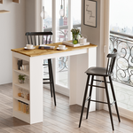 Τραπέζι Μπαρ Riff Pakoworld Λευκό-Sonoma 120x51.5x101.5εκ