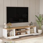 Έπιπλο Τηλεόρασης Soren Pakoworld Sonoma-Λευκό 180x.44.5x44.6εκ