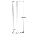 Ντουλάπι-Στήλη Xara Pakoworld Sonoma 35.5x35.5x180εκ