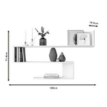 Ραφιέρα Τοίχου Belinda Pakoworld Sonoma 120x14.5x71.4εκ