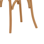 Καρέκλα Azhel Pakoworld Φυσικό Ξύλο Οξιάς-Έδρα Φυσικό Rattan 41x50x89εκ