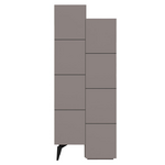 Ντουλάπι-Στήλη Romane Pakoworld Μόκα 62.2x37.4x155.4εκ