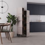 Ντουλάπι-Στήλη Romane Pakoworld Μόκα 62.2x37.4x155.4εκ