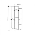 Ντουλάπι-Στήλη Romane Pakoworld Μόκα 62.2x37.4x155.4εκ