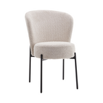 Καρέκλα Houlian Pakoworld Εκρού Ύφασμα-Πόδι Μαύρο Μέταλλο 44x66x89εκ