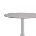 Βοηθητικό Τραπέζι Fabron Inart Λευκό Sintered Stone Φ50x52εκ