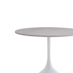 Βοηθητικό Τραπέζι Kousien Inart Λευκό Sintered Stone Φ50x60εκ