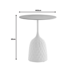 Βοηθητικό Τραπέζι Kousien Inart Μαύρο Sintered Stone Φ50x60εκ