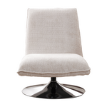 Καρέκλα Remona Pakoworld Κρεμ Ύφασμα-Πόδι Χρωμίου 63x80x80εκ