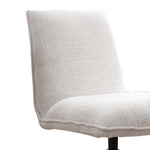 Καρέκλα Remona Pakoworld Κρεμ Ύφασμα-Πόδι Χρωμίου 63x80x80εκ