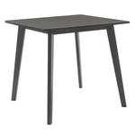 Tραπεζαρία Benson - Toto Pakoworld σετ 5τμχ Rustic Grey - Ύφασμα Grey 80x80x75εκ
