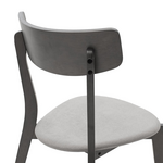 Tραπεζαρία Benson - Toto Pakoworld σετ 5τμχ Rustic Grey - Ύφασμα Grey 80x80x75εκ