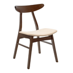 Tραπεζαρία Benson - Orlean Pakoworld σετ 5τμχ Καρυδί - Ύφασμα Μπεζ 120x80x75εκ