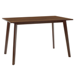 Tραπεζαρία Benson - Toto Pakoworld σετ 5τμχ Καρυδί - Ύφασμα Μπεζ 120x75x75εκ