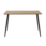 Τραπέζι Cuba Pakoworld mdf Sonoma-Μαύρο 120x70x76εκ