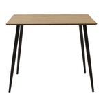 Τραπέζι Cuba Pakoworld mdf Sonoma-Μαύρο 70x70x75εκ