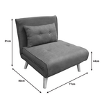 Καναπές-Κρεβάτι Josuane Pakoworld Σάπιο Μήλο Βελούδο κα Ξύλινο Πόδι σε Φυσική Απόχρωση 77x80x81εκ