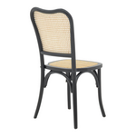 Καρέκλα Zozele Pakoworld Φυσικό Rattan pe-Μαύρο Toon Wood 45x51x88εκ
