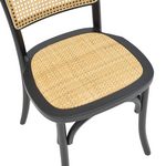 Καρέκλα Zozele Pakoworld Φυσικό Rattan pe-Μαύρο Toon Wood 45x51x88εκ