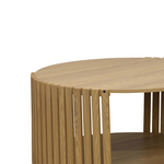 Τραπέζι Σαλονιού Heavenly Pakoworld mdf Φυσικό Φ83x38εκ