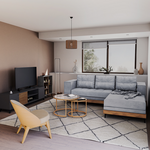 Καρέκλα Sarian Pakoworld Μπεζ Ύφασμα-Rubberwood Φυσικό Πόδι 69,5x71x70.5εκ