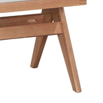 Τραπεζαρία Winslow Pakoworld σετ 7τεμ Ξύλο Rubberwood σε Ανοιχτό Καρυδί Απόχρωση 160x85x75εκ