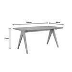 Τραπεζαρία Winslow Pakoworld σετ 7τεμ Ξύλο Rubberwood σε Ανοιχτό Καρυδί Απόχρωση 160x85x75εκ