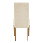 Καρέκλα Ditta Pakoworld Ύφασμα σε Γκρι-Μπεζ Απόχρωση με Πόδι Μασίφ Ξύλο σε Καρυδί Απόχρωση